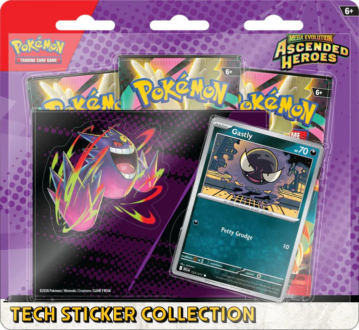 Pokemon TCG: Mega Evolution - Ascended Heroes: Gastly Tech Sticker Collection