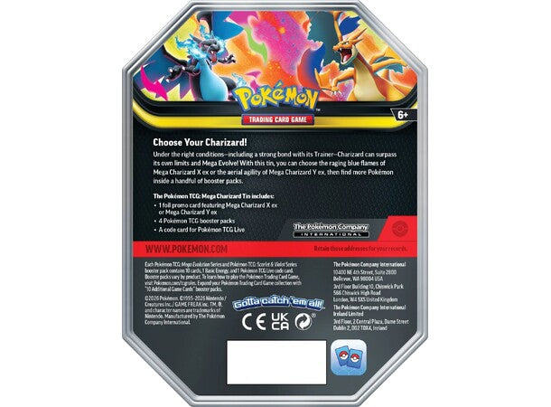 Pokemon TCG: Mega Evolution - Tin Box Mega Charizard Y ex