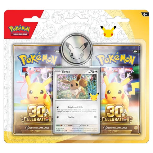 Pokémon TCG: 30th Celebration - Eevee 2-Pack Blister