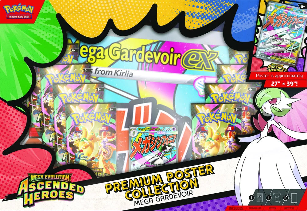 Pokemon TCG: Mega Evolution - Ascended Heroes Premium Poster Collection Gardevoir
