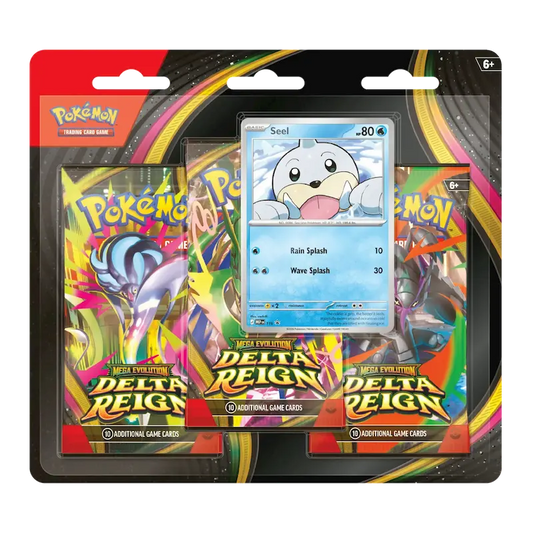 Pokemon TCG: Mega Evolution - Delta Reign - Seel 3-pack Blister PREORDER November 6